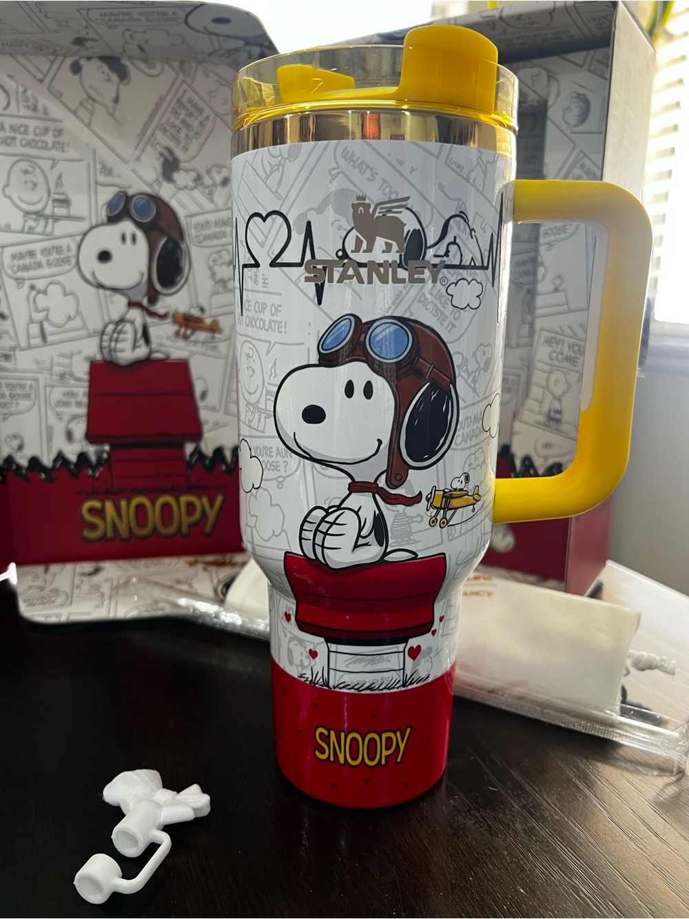 Stanley Yellow-Handled Snoopy Tumbler